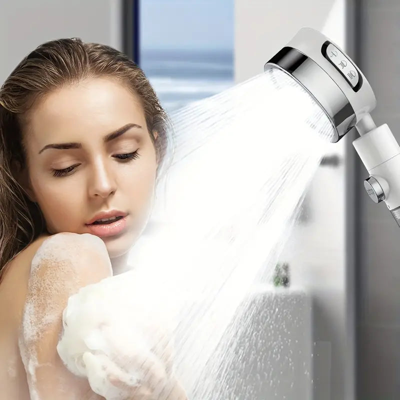 π₯ CrystalFlowq Lux 1 Booster Filter Shower Head, Three-speed Adjustment Super-pressurized Household Shower Faucet, Head Adjustable Angle Shower, Bathroom Accessories