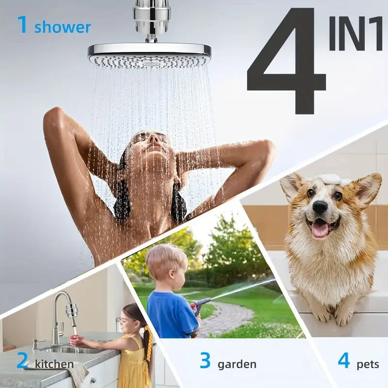 CrystalFlowQ 20-Stages Filter Shower Head Filter, Bathroom Shower Head Filter, Removes Residual Chlorine and impurities, Prevents Showerhead Clogging