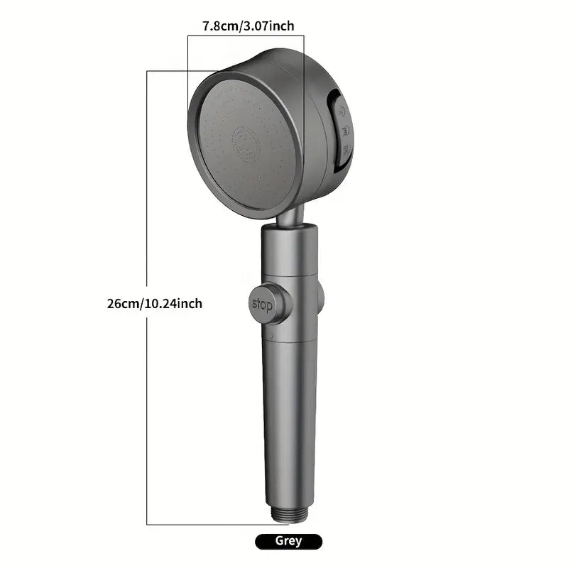 π₯ CrystalFlowq Lux 1 Booster Filter Shower Head, Three-speed Adjustment Super-pressurized Household Shower Faucet, Head Adjustable Angle Shower, Bathroom Accessories
