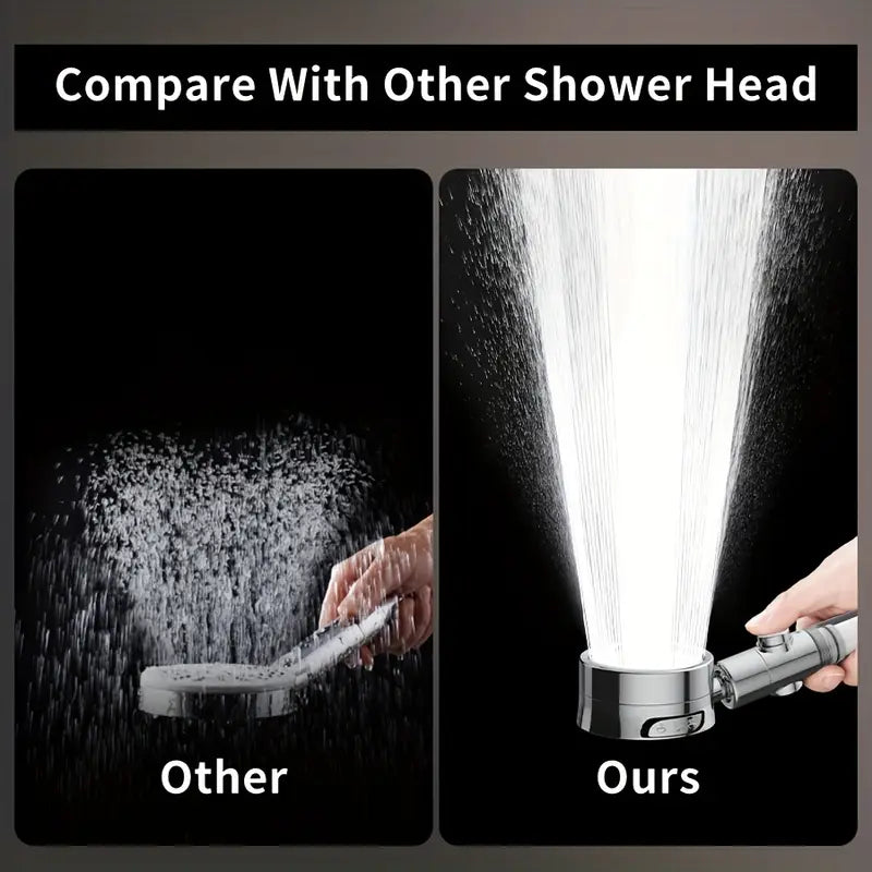 π₯ CrystalFlowq Lux 1 Booster Filter Shower Head, Three-speed Adjustment Super-pressurized Household Shower Faucet, Head Adjustable Angle Shower, Bathroom Accessories